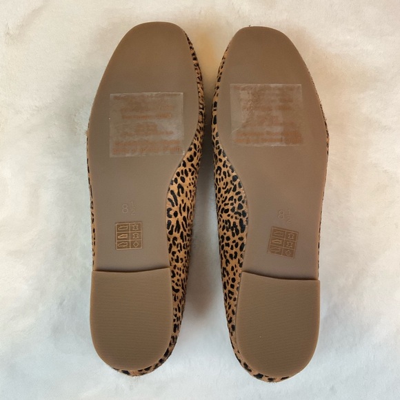 Madewell Cory Flat Leopard Print Calf Hair Sz 8.5 - Picture 3 of 12